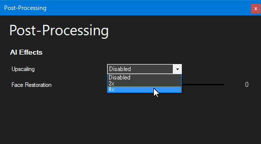 NMKD Stable Diffusion GUI 1.3.0 の新機能のUpscallingの設定方法
