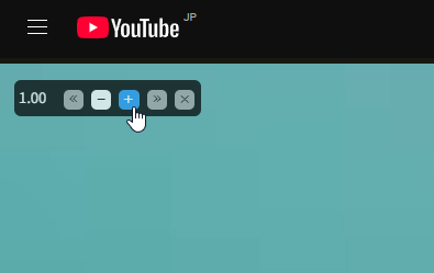 Video Speed Controllerの動画速度変更コントローラー：マウスホバー後